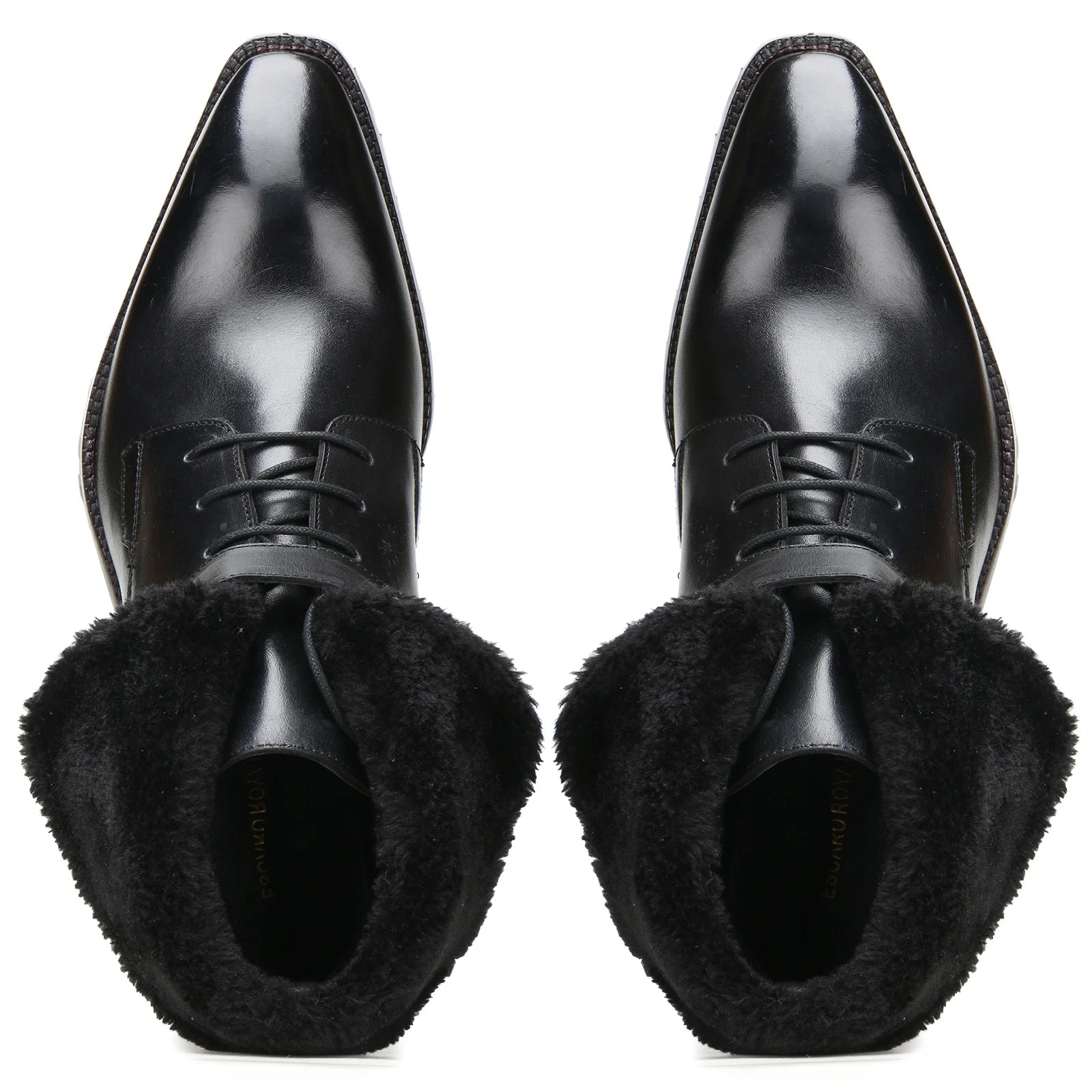Classic black chunky fur boots