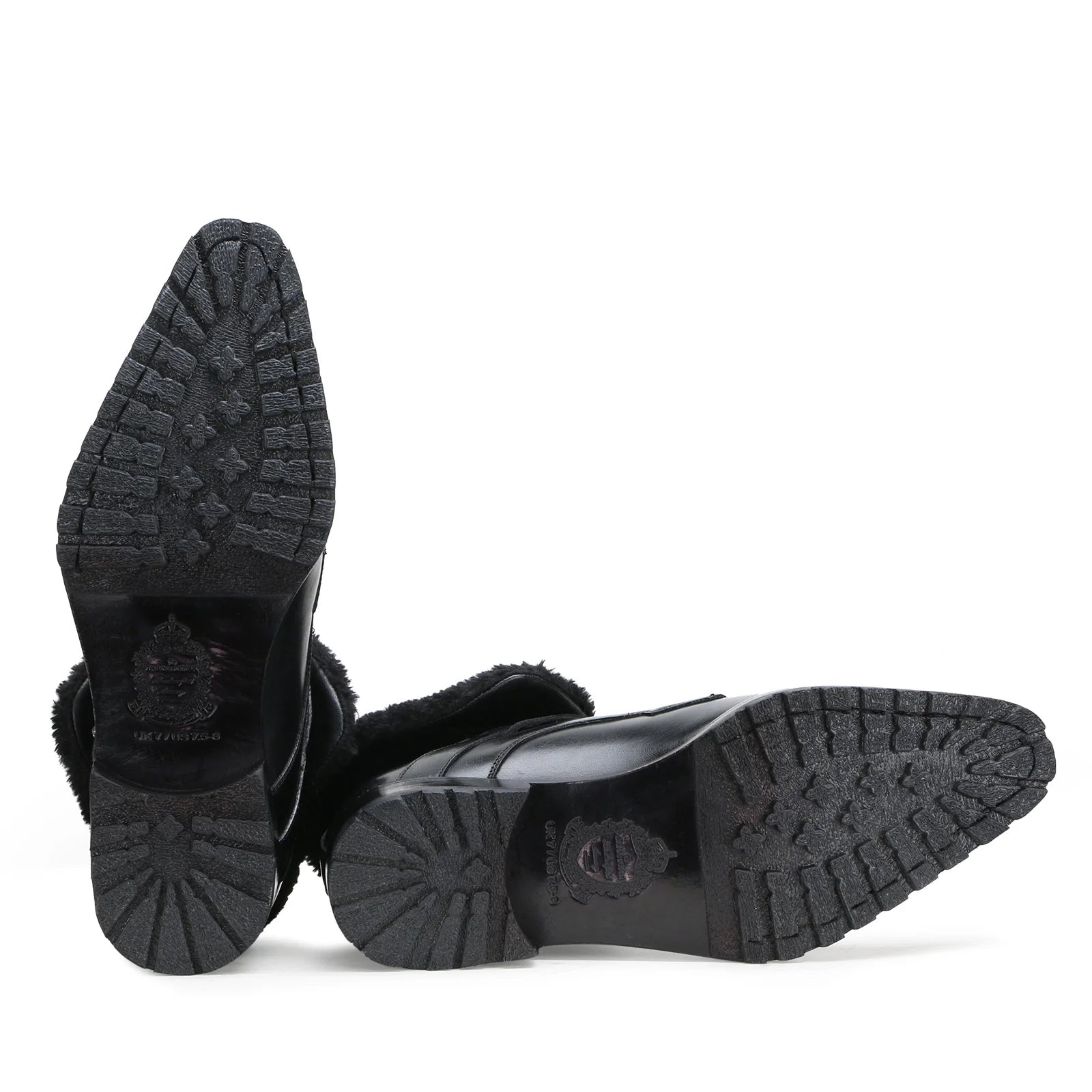 Classic black chunky fur boots