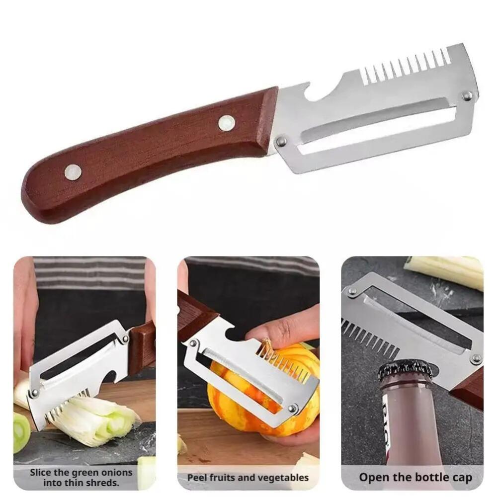 3-in-1 Serrated Peeling Knife Premium Vegetable Peeler