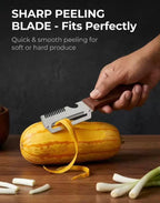 3-in-1 Serrated Peeling Knife Premium Vegetable Peeler