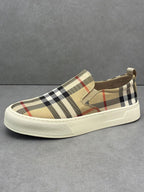 Men's Vintage Plaid Slip-On Casual Sneakers