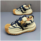 Men's Beige Navy Chunky Casual Sneakers