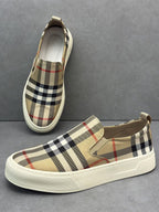 Men's Vintage Plaid Slip-On Casual Sneakers