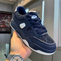Navy Blue Glitter Casual Sneakers