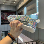 Multicolor Glitter Crystal Low-Top Sneakers