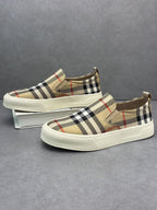Men's Vintage Plaid Slip-On Casual Sneakers