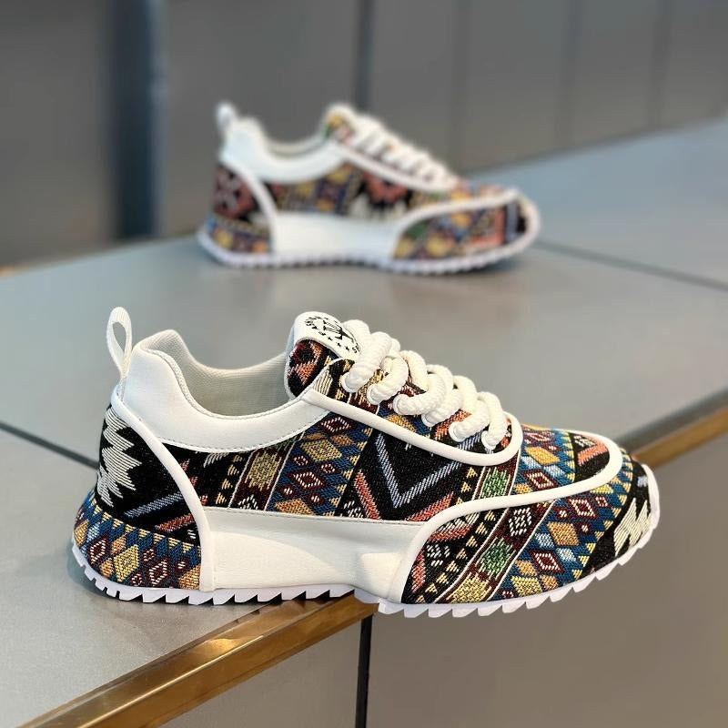 Men's Tribal Print Retro Casual Sneakers