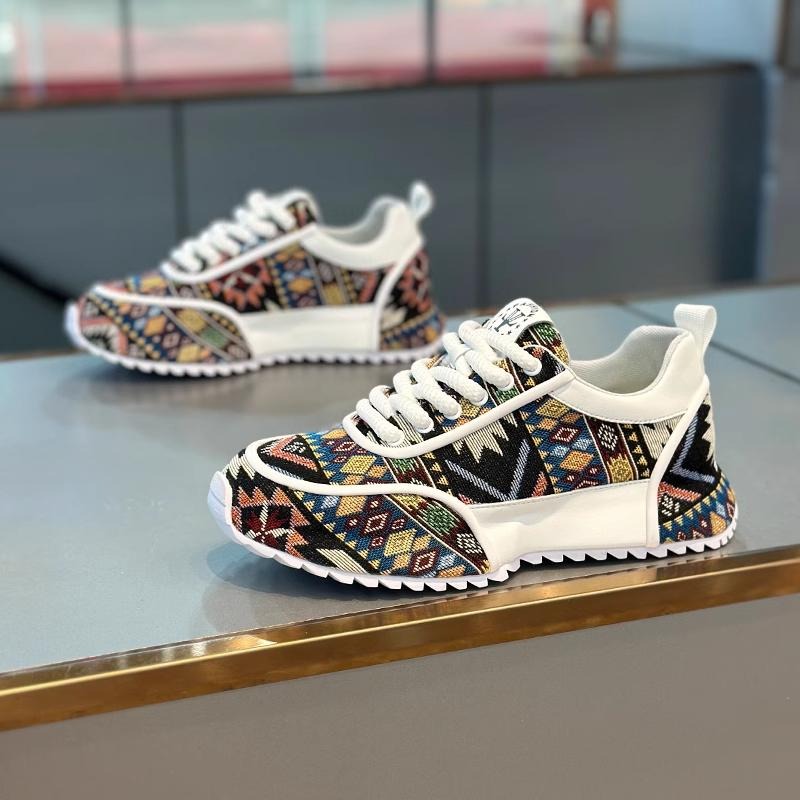 Men's Tribal Print Retro Casual Sneakers