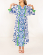 Seashell Lattice Kaftan Maxi Dress